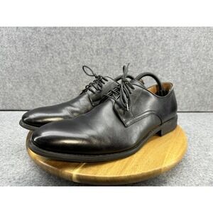 La Milano A11647‎ Men's Lace-up Leather Oxford Shoes- Black - Men's Size 10.5